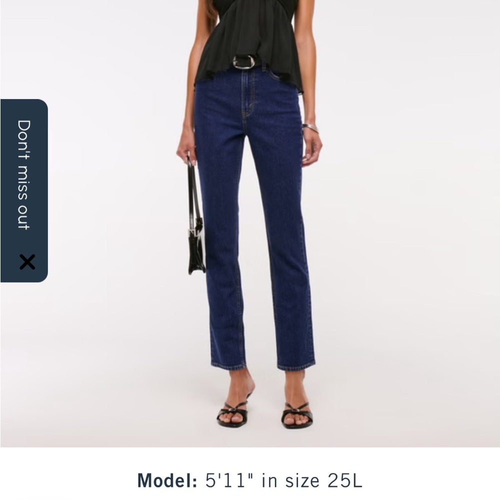 Abercrombie & Fitch Dark Blue Straight Leg Jeans